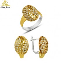 Gümüş Otantik Taşlı Set